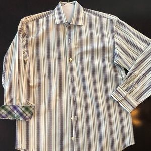 Thomas Dean Dress Shirt SZ 10/12